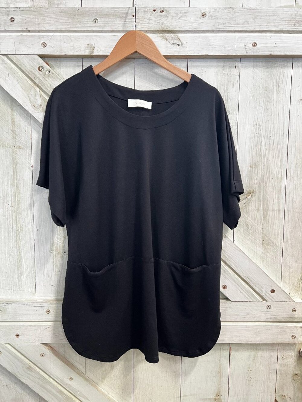 Noen Black Tunic with Front Pockets Size 10